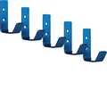 Produktbild: SOTECH 5 x Kleiderhaken Loxten 60 x 20 x 45 mm blau, Garderobenhaken aus echt Edelstahl, Wandhaken mit 3 mm Materialstärke, Jackenhaken mit abgerundeten Kanten