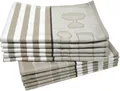 Produktbild: Dyckhoff Geschirrtuch Gläser / Halbleinen, (Set, 10-tlg), mit Gläser & Streifen Motiv, Maße je Tuch ca. 50x70 cm