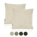 Produktbild: Lycce Beige Cord Kissenbezüge 40x40 cm, 2er Set, Weiche Sofakissen Hülle, Dekorative Zierkissen für Gemütlichkeit Zuhause