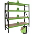 Produktbild: TRUTZHOLM Industrieregal Milo 200x190x60 cm Steckbar Erweiterbar 4 Ebenen 4 Tonnen