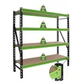 Produktbild: TRUTZHOLM Industrieregal Milo mit 4 Fachböden 4 to Traglast 200x190x60 cm erweiterbar steckbar Lagerregal Werkstattregal Industrieregalsystem Schwerlastregal Steckregal