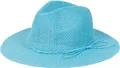 Produktbild: styleBREAKER Damen Panama Sonnenhut mit dünnem Hutband, Strohhut, Schlapphut, Sommerhut, Fedora Hut 04025040, Farbe:Türkis
