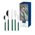 Produktbild: Villeroy & Boch - Play! Green Garden Tafelbesteck 30 teilig 6 Personen grün, Spülmaschinenfest, Besteck Bunte Griffe, Besteck Kunststoffgriffe, Besteck Set, Essbesteck, Edelstahl, Kunststoff