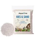 Produktbild: AquaOne Aquarium Kies Sand 5 kg I Bodengrund hell schwarz bunt fein mittel grob I Aquariumkies Premium Qualität I Quarzsand Aquariumkies Deko Aquascaping Körnung (hell 1-3mm)