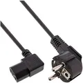 Produktbild: INLINE Netzkabel, Schutzkontakt gew, auf Kaltgerätest, C13 rechts abgew,, 0,3m