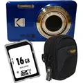 Produktbild: 1A PHOTO PORST Kodak FZ55 blau Digitalkamera Set Angebot - Blau