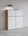 Produktbild: INOSIGN Highboard Cross, moderne grifflose Hochkommode mit 4 Türen,Türkommode, Hochschrank, Höhe 139 cm mit viel Stauraum, Einlegeböden verstellbar