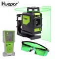 Produktbild: Huepar 901CG Kreuzlinienlaser Set mit Laserdetektor LR8RG + Laserbrille GL01G