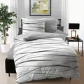 Produktbild: Kaeppel Mako Satin Wende Bettwäsche Wellen Motion 135x200 cm Schiefer