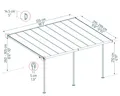 Produktbild: Terrassenüberdachung Sierra Pergola Terassendach Aluminium Grau Carport |Canopia