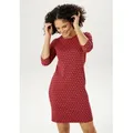 Produktbild: Jerseykleid ANISTON SELECTED, Damen, Gr. 48, N-Gr, bunt (pink, rot, schwarz), Jersey, Obermaterial: 65% Polyester, 35% Viskose, Jacquardmuster, gemustert, figurumspielend kniefrei, Rundhals, Kleider Jerseykleid, in Jacquard-Qualität