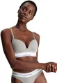 Produktbild: Calvin Klein Damen Push-Up BH Plunge mit Bügel, Grau (Grey Heather), 70C
