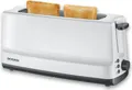 Produktbild: Severin Automatik-Langschlitztoaster AT 2232 grauweiß Toaster Toaster Langschlitz Toaster Schwarz Toaster Edelstahl Toaster 4 Scheiben Mit Brötchenaufsatz Grill Toaster Grill Toaster