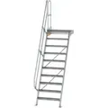 Produktbild: Günzburger Steigtechnik - Treppe Mit Plattform 60° Stufenbreite 800 Mm 10 Stufen Aluminium Geriffelt - 600390