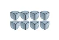 Produktbild: HMF Möbelbeschlag Eckenschutz aus Metall für Koffer (8 St), Kistenecken 40 x 40 x 40 mm, Silber verzinkt