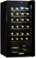 Produktbild: Klarstein Weinkühlschrank, 1 Zonen Getränkekühlschrank Klein, Kleiner Weinschrank 74L, Wein-Kühlschrank Klein mit Glastür, Indoor/Outdoor Flaschenkühlschrank, Wine Fridge 5-18°C, 28 Flaschen