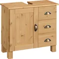 Produktbild: Home affaire Waschbeckenunterschrank Oslo Kiefer, 1 Tür und 3 Schubkästen, Breite 60 cm, Höhe 55 cm