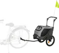 Produktbild: TRIXIE Fahrradhundeanhänger Fahrradanhänger für Hunde, schnell zusammenklappbar - grau - 58 × 93 ×