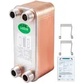 Produktbild: VEVOR EATB12 Plattenwärmetauscher  Plattenwärmetauscher 30 Wärmetauscher 30 Plattenwärmetauscher Edelstahl 316L Wärmetauscher Heizung