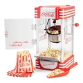 Produktbild: Salco Coca-Cola Popcornmaschine – Popcorn Maker im Retro-Design in Rot (50er Jahre), Kino-Style, Edelstahlkessel mit Antihaft-Beschichtung, integriertes Rührsystem, Beleuchtung & Kabelaufwicklung