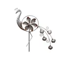 Produktbild: Gartenstecker Landhaus Pfau mit Windrad Gartendekoration formano
