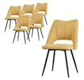 Produktbild: ML-DESIGN Stuhl Esszimmerstühle mit Rückenlehne moderne Design Lounge Küchenstühle (6 St), Polsterstuhl Esstischstühle 6er Set Clubsessel Polyester bis 120kg
