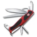 Produktbild: Victorinox Schweizer Taschenmesser Gross, Ranger 78 M, Swiss Army Knife, Multitool, 12 Funktionen, Einhand-Feststellklinge, Kapselheber, Rot/Schwarz
