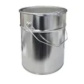 Produktbild: plasteo® 10 Liter Weißblecheimer Hobbock inkl. Deckel mit Spannring | Stabiler Metallgriff | Luft und Flüssigkeitsdicht | Robust und Stapelbar | Gefahrgut Tauglich