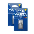 Produktbild: 2x Varta Ultra Lithium  9V E-Block E Block 6FR61 Transistor 6122 1er Blister