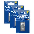 Produktbild: 3x Varta Ultra Lithium  9V E-Block E Block 6FR61 Transistor 6122 1er Blister