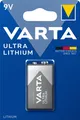Produktbild: 1 x 9V-Block 6122 Varta Ultra Lithium 6FR61 1200mAh Outdoor Rauchmelder 1er