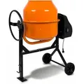 Produktbild: EBERTH Betonmischer Mischmaschine Elektrisch mit 140L Trommelvolumen, 550W Motor, 230V, Stahl-Gestell mit Transporträdern, Trommel und Zahnkranz aus