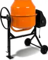 Produktbild: EBERTH 140L Betonmischer Elektrisch Mobil, 550W Motor, Gestell, Trommel und Zahnkranz aus Stahl, feststellbares Handrad, breite Fußplatte
