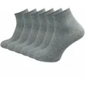 Produktbild: GAWILO Kurzsocken aus 100% reiner Baumwolle - Quartersocken für Damen (6-Paar) Schaft etwas länger als beim Sneaker - daher kein verrutschen grau 35-38
