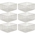 Produktbild: mDesign Allzweckkorb Aufbewahrung Drahtkorb Organizer 6er-Set Metall Mattsilber