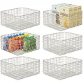 Produktbild: Allzweckkorb Aufbewahrung Drahtkorb Organizer 6er-Set mDesign Metall Mattsilber