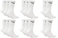 Produktbild: NIKE 8 Paar Everyday Lightweight Crew SX7676 Tennis Socke weiß schwarz grau, Farbe:weiß, Größe:42-46