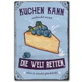Produktbild: LANOLU Kühlschrankmagnete lustig- Kuchen, Welt retten, glücklich -Geschenke für Back-Fans- lustige Magnete mit Sprüchen und witzigen Motiven 8x5,5cm