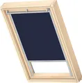 Produktbild: VELUX Original Verdunkelungsrollo für VELUX dachfenster F06, Dunkelblau, Grauer Führungsschiene