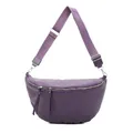 Produktbild: OBC Damen Tasche Crossbody Brusttasche Hüfttasche Schultertasche Umhängetasche Bauchtasche Gürteltasche Crossover Reisetasche Body Bag Kunstleder Lila XXL