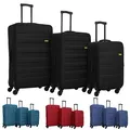 Produktbild: Koffer Stoff Reisekoffer 4 Rollen Trolley Handgepäck Stoffkoffer Kofferset