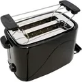 Produktbild: Toaster 700 Watt schwarz mit Aufsatz Scheibentoaster Toast - Schwarz