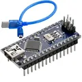 Produktbild: AZ-Delivery Mikrocontroller AZ-Nano V3-Board Atmega328 CH340 fertig verlötete, verbesserte Version mit USB Kabel, 1x Set