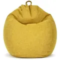 Produktbild: Green Bean Sitzsack Home Linen (Indoor Riesensitzsack mit EPS-Perlen Füllung -, Kuschelig Weich Waschbar), Sitzkissen Lounge Chair gelb Ø 100 cm