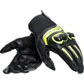 Produktbild: Dainese Mig 3 Unisex Leather Gloves, Motorradhandschuhe Leder mit Protektoren, für Damen und Herren, Schwarz/Fluo-Gelb, XL