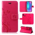 Produktbild: betterfon Hülle Kompatibel mit Huawei P-Smart (2019) | Premium PU Leder Handyhülle Wallet Case für P-Smart (2019) | Schutzhülle Blumen Klapphülle Handyhülle | Pink