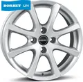 Produktbild: Borbet LV4 crystal silver 5.5x15 ET40 - LK4/100 ML64 Alufelge silber