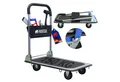 Produktbild: PROREGAL® Transportwagen Profi-Plattformwagen Transporthilfe Handwagen RHINO mit Werkzeugtasche, 2x 360° Lenkrollen & 2x Bockrollen mit Feststellbremse