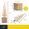 Produktbild: Vellight Dekolampe set– LED Weihnachtsbaumbirne (Holz - tischlampe E27,