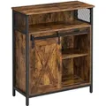 Produktbild: Vasagle Küchenschrank Rustikal 30 cm x 70 cm x 80 cm Braun-Schwarz